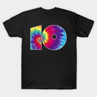 Number 10 Team Event Shirt or 10th Birthday Tie Dye Gift T-Shirt